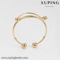 51930 xuping vente chaude indien 18 k or bracelets mode délicat design simple perle plaqué or bijoux bracelet